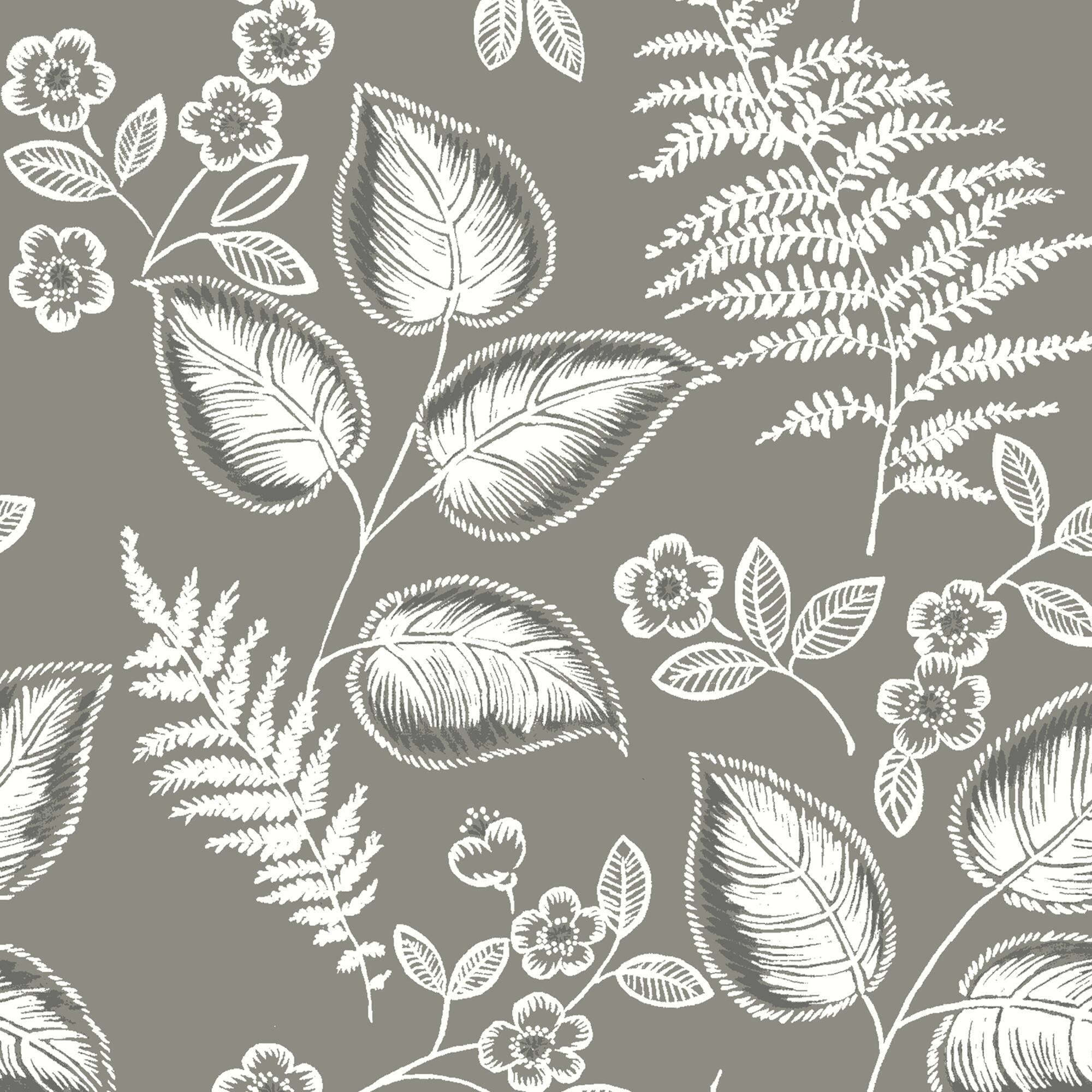 NuWallpaper Gray Foliage Peel & Stick Wallpaper